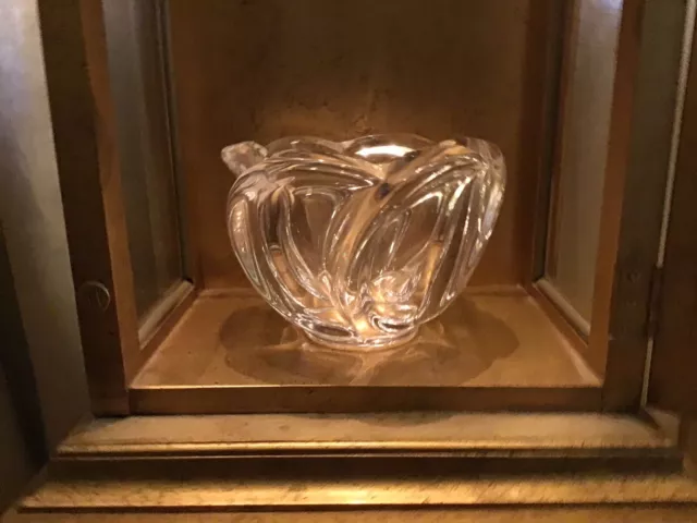 Daum/Art Vannes Nancy France Spiral Vase Crystal