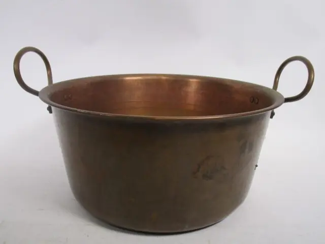 Große Kupfer Marmeladenschüssel, ca. 36,5 cm Ø   1R8778