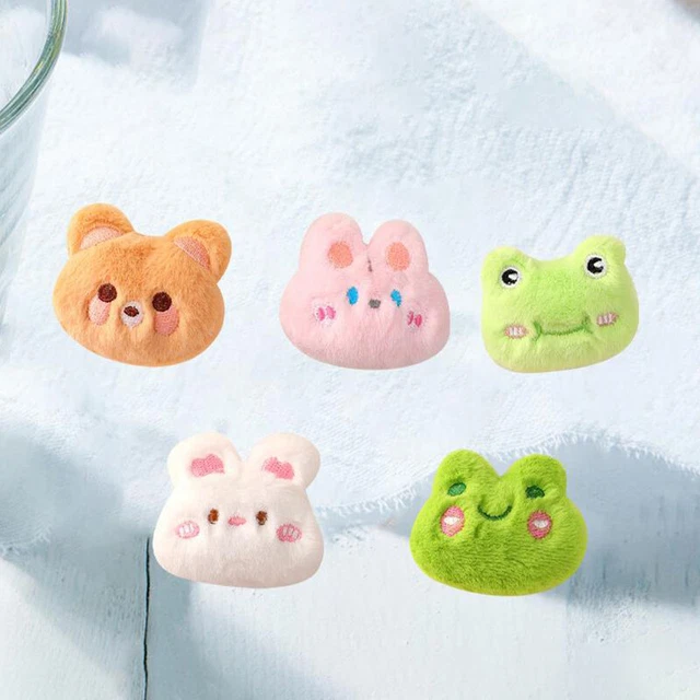 CUTE CREATIVE CARTOON Animal Frog Bear Rabbit Plush Doll DIY Brooch ...