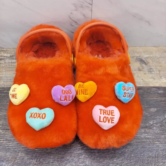 Sweethearts x Crocs Classic Fur Sure Clog Red 207741 610 Women's Size 6