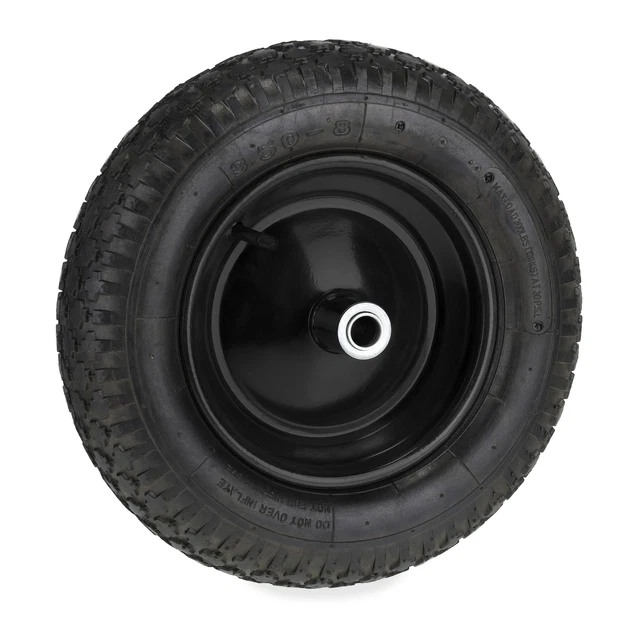 Pneus De Brouette 4.80.4.00-8 Sans Plat, Pneu Solide De 36,8 Cm Et Roue, Convient Aux Roues De Brouette 4,80/4,00-8, 3,50/3,50-8, 4,00-6, Avec Moyeu Centré De 7,6 Cm, Roulement 5