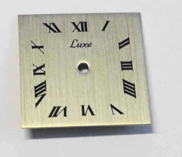 Cadran De Montre Plat Gris Carré 29.50 Mm - Référence FE 140-1 - Neuf Pour Customisation Ou Réparation