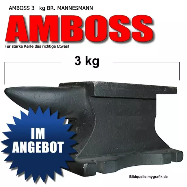 AMBOSS 3 kg MANNESMANN EIN-HORN AUSFÜHRUNG M710-03