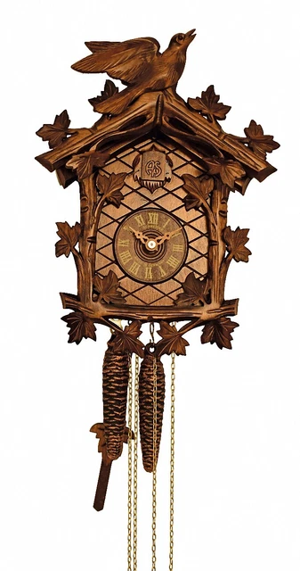Pendule Coucou August Schwer – 17 Feuilles, 2 Oiseaux – 2.5044.01.P – Neuve
