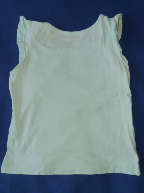 Baby Gap girls blue sleeveless top vest - 2 years (18-24 months) - VGC