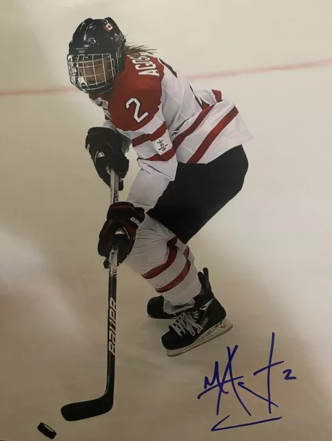 Meghan AGOSTA Signed 8x10 Photo! 3x OLYMPIC GOAL MEDALIST! TEAM CANADA!! W/COA