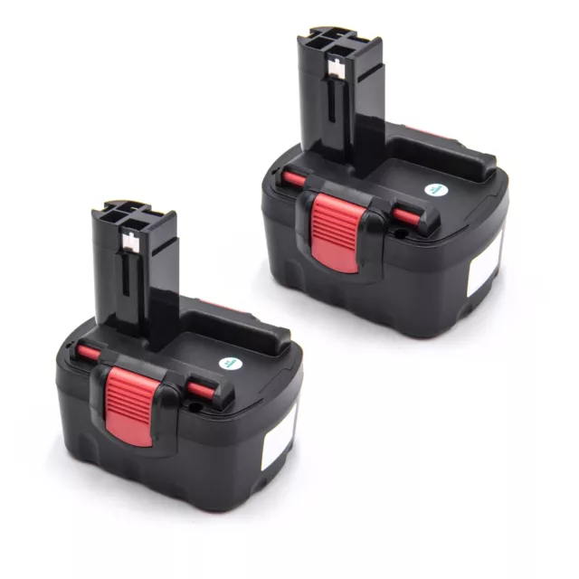 2x BATTERIE d'outil 1500mAh noir / rouge pour Bosch PSR 14.4-2, PSR 14.4/N