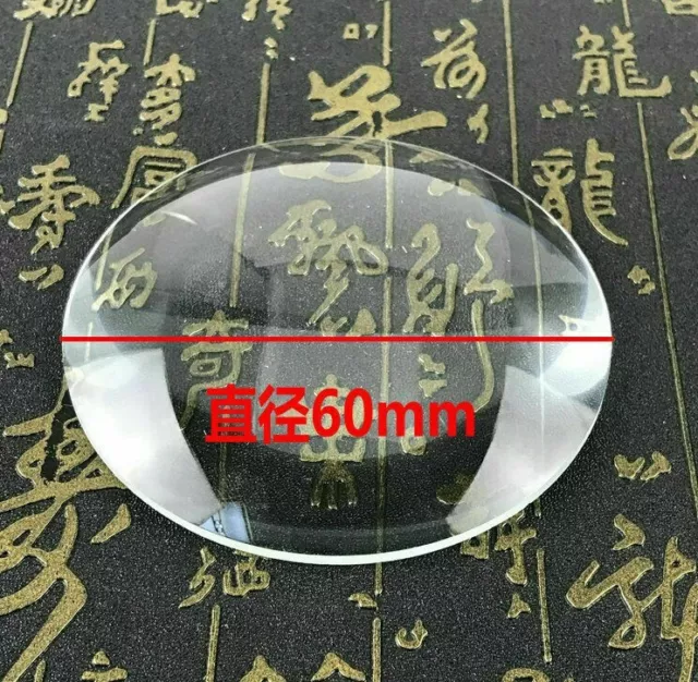 Optical Glass Dia. 60mm Focal 220mm Plano Convex Lens ​Large Magnifier Glass