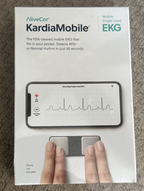 Nuevo monitor de ECG AliveCor KardiaMobile inalámbrico personal móvil de un solo plomo
