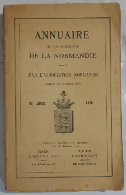 Congres De Valognes 1925 Histoire Archeologie Cotentin Personnalites