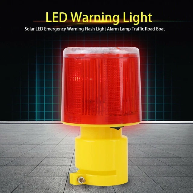 Profession ell flash super luminoso attenzione luce allarme solare luce lampada di segnalazione LED