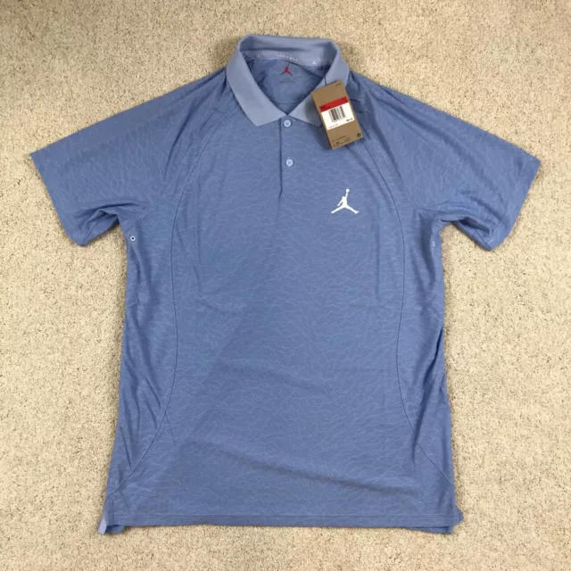 Air Jordan Dri-Fit ADV Sport Golf Polo Shirt Mens Large DZ0548-425 Blue New