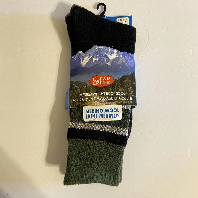 Clear Creek Medium Weight Boot Sock Merino Wool Mens10-13