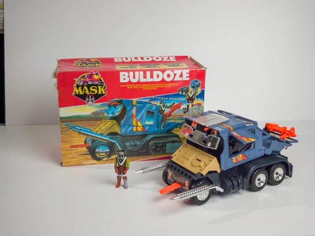 Vintage Rare 1987 KENNER M.A.S.K. BULLDOG BULLDOZE Complete Boris Czar