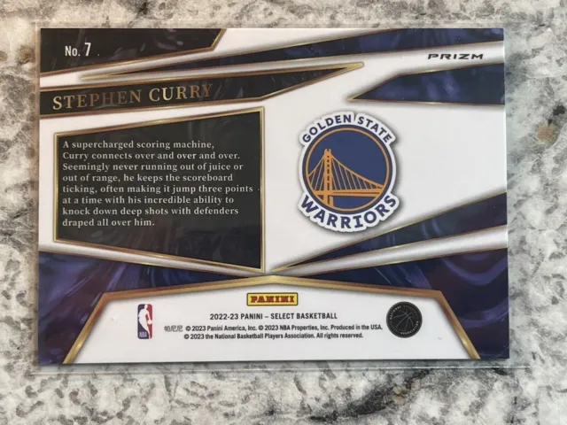 STEPHEN CURRY 2022-23 Panini Select Turbo Charged Green Prizm No. 7 ...