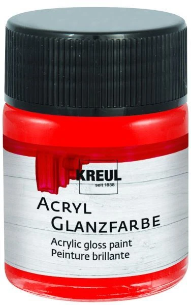 Kreul Acryl Glanzfarbe rot 50 ml  Verzierfarbe