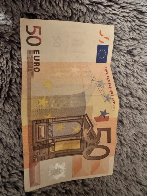 Billet de 50 euros 2002 Rare, en bon État - signé Jean Claude