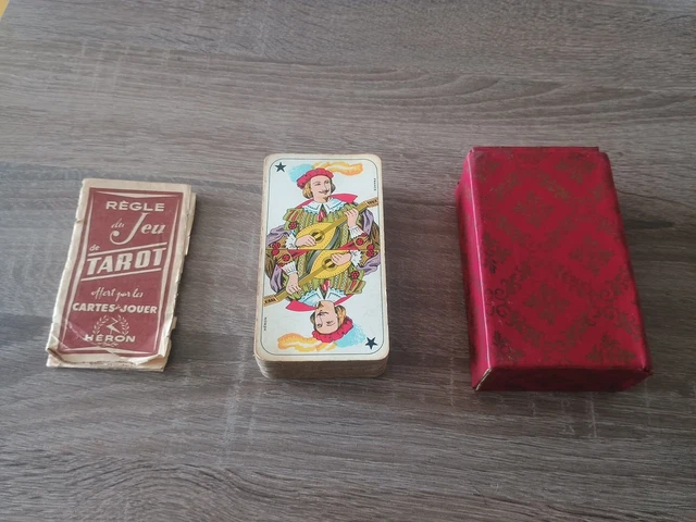 Jeu De Tarot 78 Cartes HERON - Lavables Cellullak Série Toiline - Vintage 1960