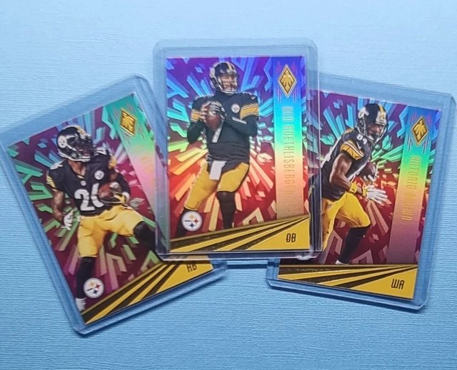 2016 Panini Phoenix Pink Holo Prizm Pittsburgh Steelers x3 Ben Roethlisberger  +