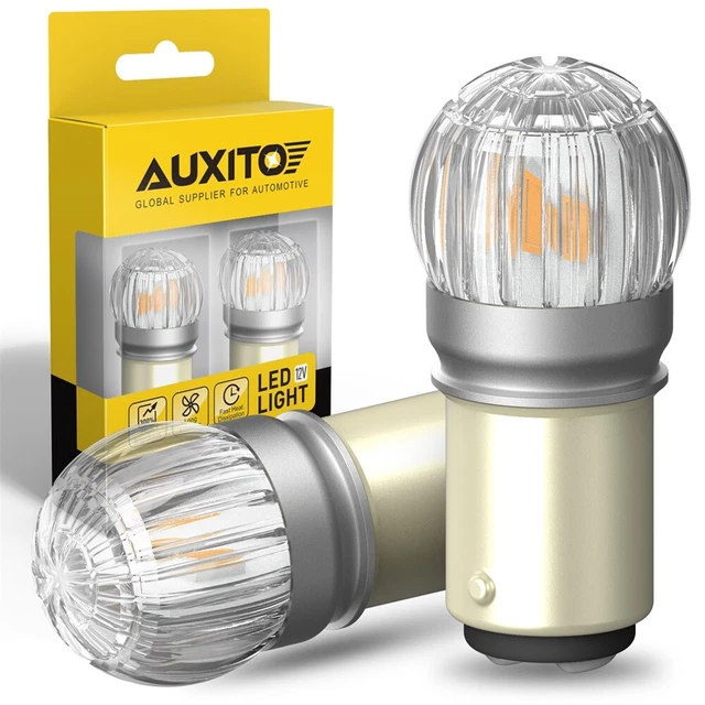 LED Front Turn Signal DRL Parking Light Bulbs 3000K Amber 1157 2057 2357 CANBUS