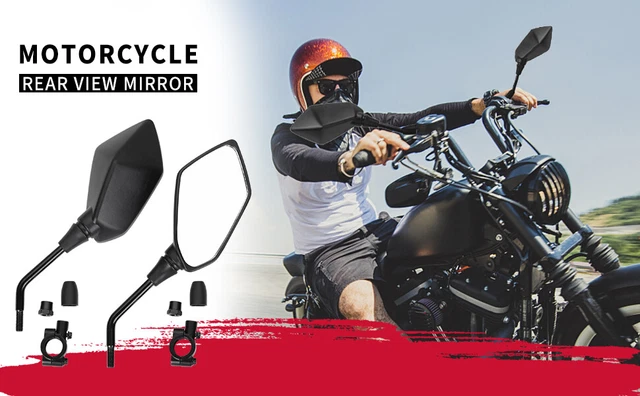 7/8" Motorcycle Rear View Side Mirrors Fit For Suzuki Honda ATV Bike Handle Bar