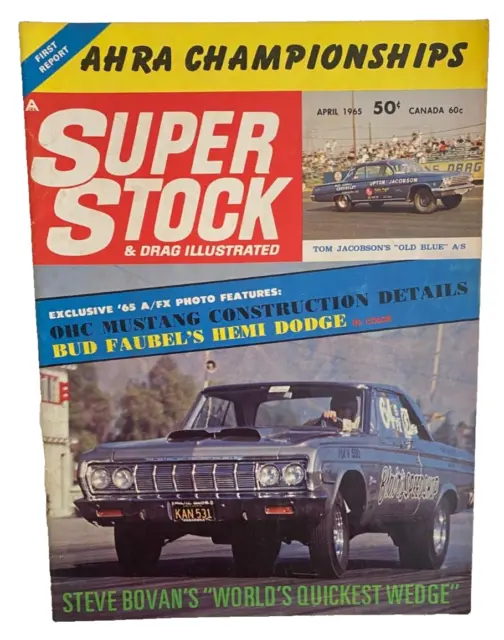 1965 Nhra Ahra Super Stock Mag. Don Garlits Ronnie Sox Jenkins  Drag Drag Racing