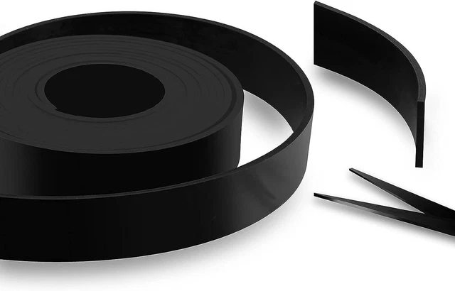 Solid Neoprene Rubber Strips Roll, Sheets, 1/8" .125" Thick x 1" Wide x 118" Mat