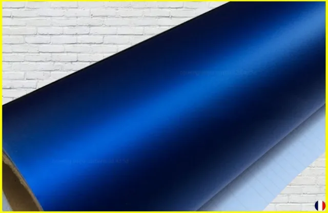 film vinyle chrome mat satiné bleu thermoformable adhésif covering 152cm x 20cm 3