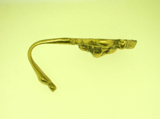 Vintage Solid Brass Lion Head Wall Coat Hook-3 1/2" Tall More Then One Available 5