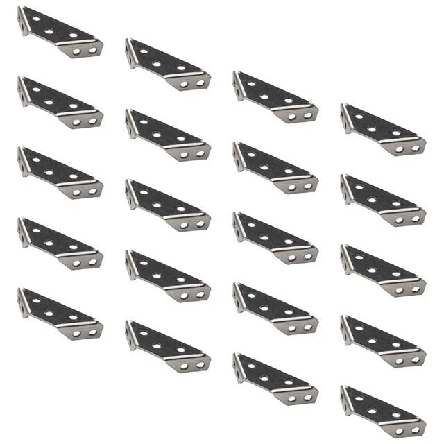 Multifunctional Stainless Steel Corner Brackets 20PCS for Furniture Stability