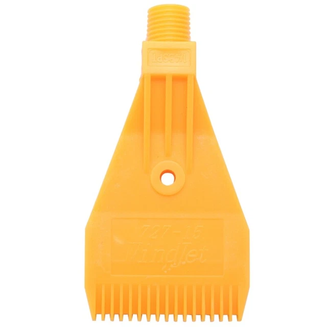 1/4BSP Male Thread ABS Single Hole Air Blow Off Flat Nozzle Yellow L1S1