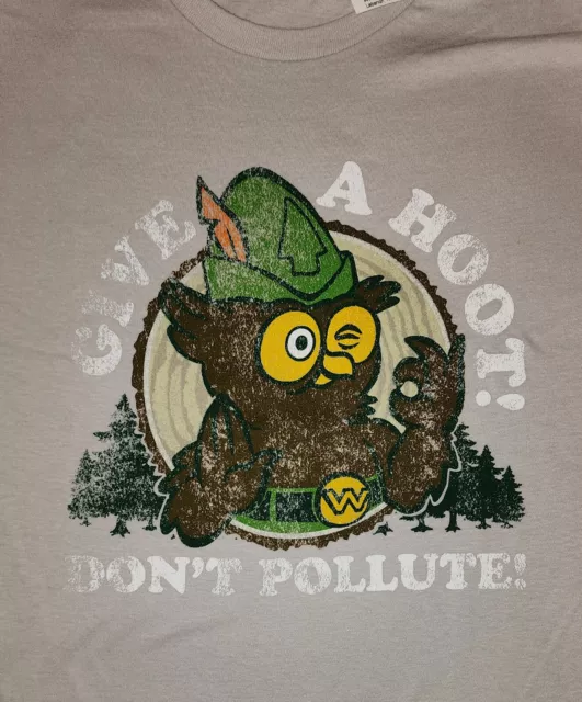 NEW US Forest Service Woodsy Owl "Give A Hoot Don't Pollute" t-shirt tee M-XXL