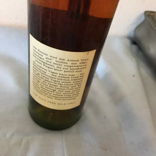 70 er Jahre Asbach Uralt 1 Liter Weinbrand 38% Vol /114.7 3