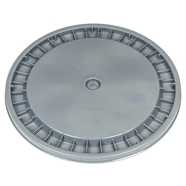 BASCO ROP2100CVR-SN-GRAY Plastic Pail Lid,Gray,Plastic