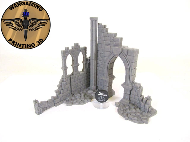 Bâtiment Décor PEINT 28/32mm warhammer 9e age AoS SdA LOTR KoW malifaux  mordheim