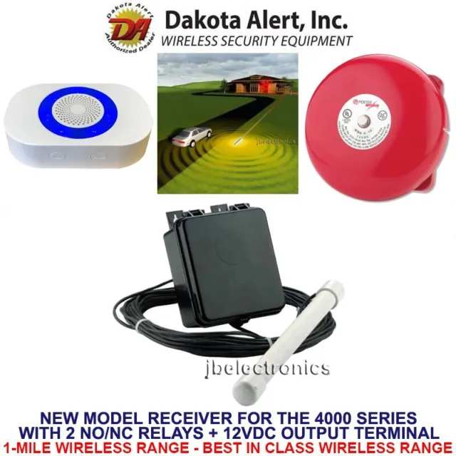 Dakota Alert Dcpa-4K Plus Probe Alert Driveway Alarm + Relays+Bell