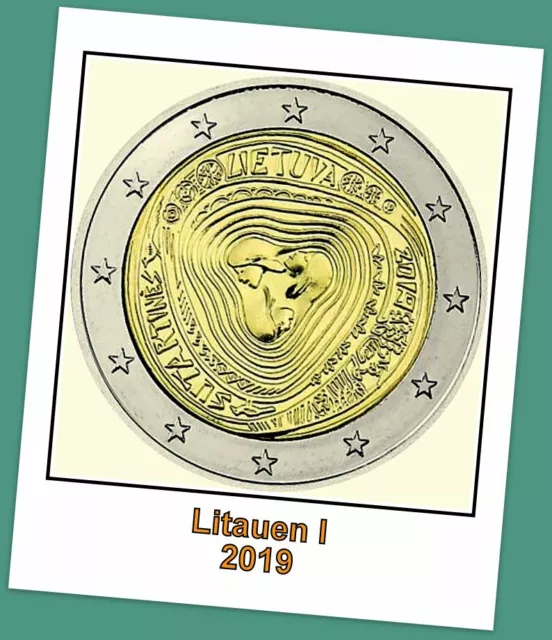 2 Euro Gedenkmünze Litauen 2019 - Litauische Volkslieder Sutartinės - lieferbar