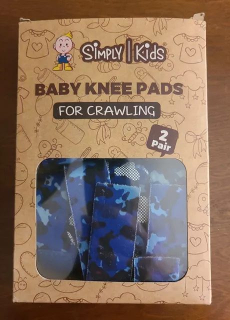 Simply Kids Baby Knee Pads for Crawling in Snow Land Camouflage 2 Pairs