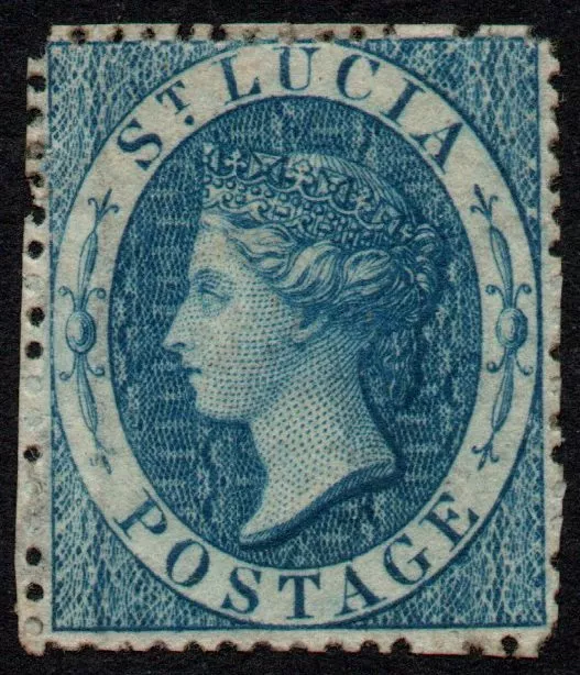 St. Lucia 1860 (4d.) blue, MH (SG 2)