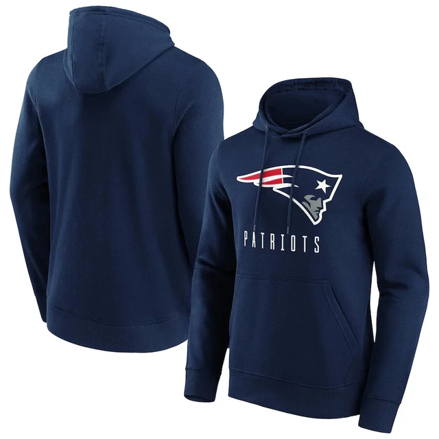 Mens Fanatics NFL New England Patriots Seasonal Essentials Pullover Hoodie Navy