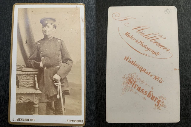 Vieux Portrait De Militaire, Malfait Dunkerque – Tirage Albuminé CDV D'époque Circa 1880