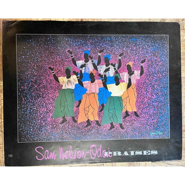 Sam Nelson-Odoi "Praises" Poster Design by Davie E. Smith, African American Art