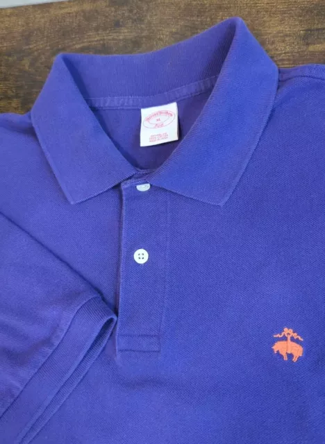 BROOKS BROTHERS 346 Original Fit Polo Shirt Men's Size Large Purple ...