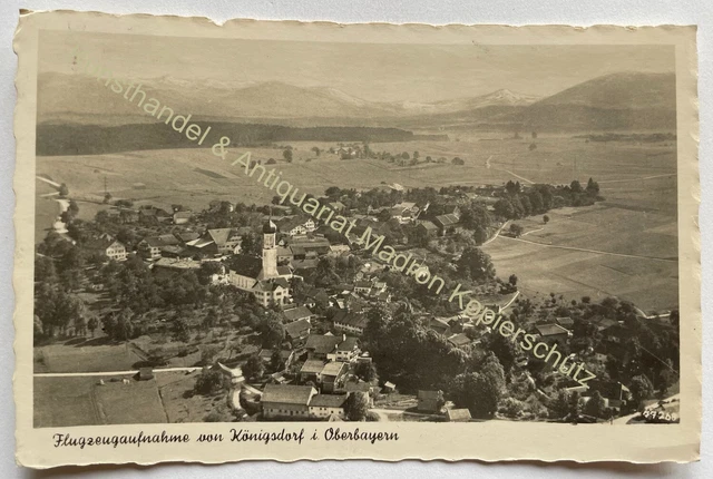 AK Flugzeugaufnahme Königsdorf in Oberbayern Bad Tölz 1946