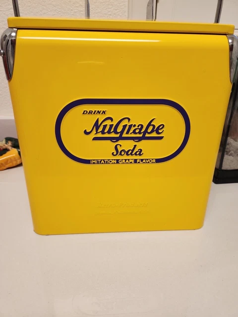 Vintage Metal NuGrape Soda Cooler by Retro-Products USA