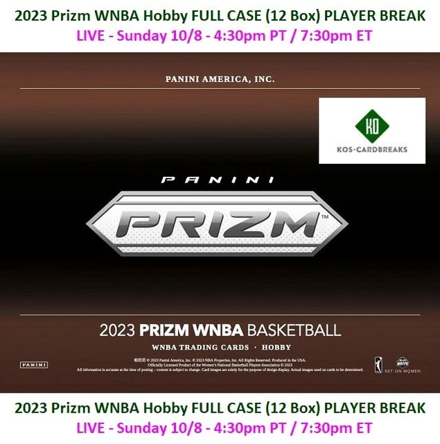 NALYSSA SMITH FEVER 2023 Prizm WNBA Hobby 1 CASE 12 Box PLAYER BREAK 2