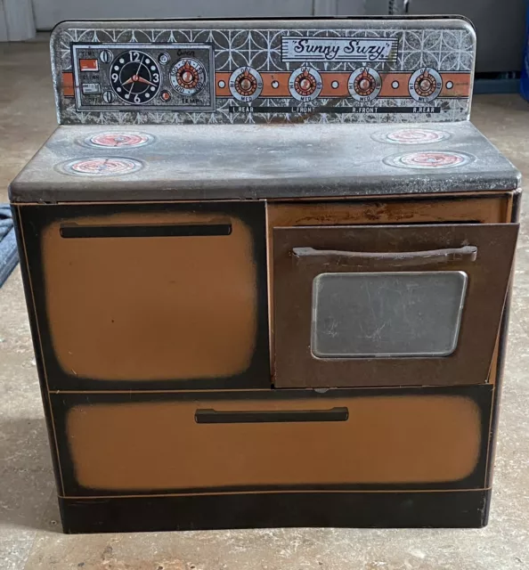 Brown Sunny Suzy Tin Metal Stove Range Oven Wolverine