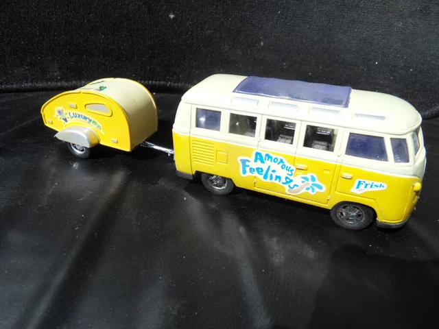Vintage Jouet De Bazar Plastic Soufflé Style Combi Pick-up Vw Long 27cm