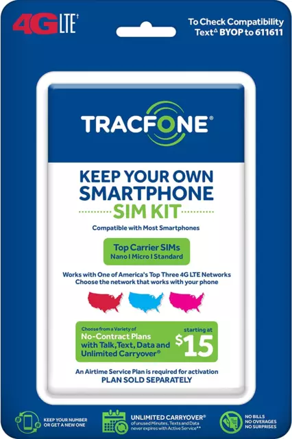 Keep Your Own Phone 3-In-1 Prepaid SIM Kit