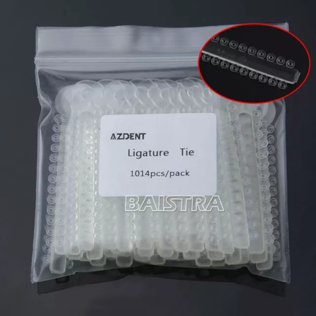 1 bag Dental Orthodontic Ligature Rubber Ties Clear Color 1014 ties/pack AZDENT